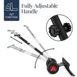 Heavy-Duty 36in Snow Pusher with Wheels