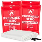 Hero Emergency Fire Blanket - 4 Pack for Home