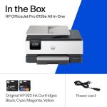 HP OfficeJet Pro 8139e Wireless All-in-One Color Inkjet Printer, Print, scan, Copy, fax, ADF, Duplex Printing Best-for-Home Office, 1 Year Instant Ink Trial Included