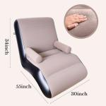 Inflatable Deck Chair with Air Pump - Brown