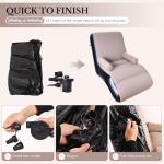 Inflatable Deck Chair with Air Pump - Brown