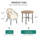 YITAHOME 5-Piece Outdoor Dining Set with Umbrella Hole