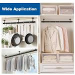 Heavy Duty Black Ceiling Curtain Rod Brackets 4-Pack