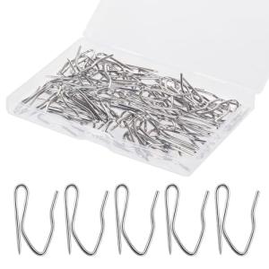 58 Pcs Heavy-Duty Silver Curtain Hooks