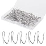 58 Pcs Heavy-Duty Silver Curtain Hooks