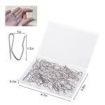 58 Pcs Heavy-Duty Silver Curtain Hooks