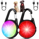 Rechargeable LED Dog Collar Lights, 2 Pack