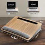 Portable Laptop Desk with Pillow Cushion and Storage