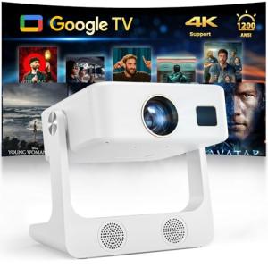 4K Smart Projector with Google TV and Voice Control