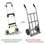 Portable Aluminum Hand Truck with 309 lb Capacity