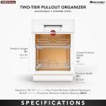 2-Tier Pullout Kitchen Cabinet Organizer Shelf