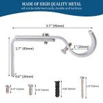 Adjustable Heavy Duty Curtain Rod Brackets (Set of 2)