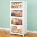 Clear Plastic Stackable Storage Bins with Wheels
