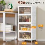 Clear Plastic Stackable Storage Bins with Wheels