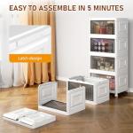 Clear Plastic Stackable Storage Bins with Wheels