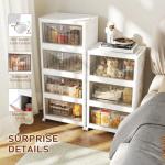 Clear Plastic Stackable Storage Bins with Wheels