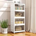 Clear Plastic Stackable Storage Bins with Wheels