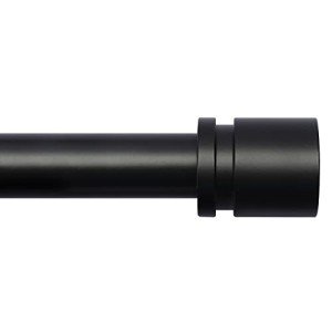 Adjustable Black Curtain Rods 16 to 144 Inches