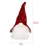 Juegoal 12" Lighted Gnome Plush Holiday Decor Set