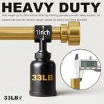 Gold Adjustable Curtain Rods for Windows 48-84 Inches