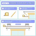 Adjustable Black Curtain Rods 16 to 144 Inches