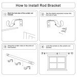 Adjustable Black Curtain Rods 16 to 144 Inches