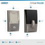 Schlage Encode Wi-Fi Deadbolt in Satin Nickel