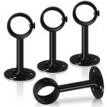 Heavy Duty Black Ceiling Curtain Rod Brackets 4-Pack