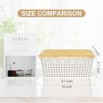 5-Quart Stackable Storage Bins with Bamboo Lids