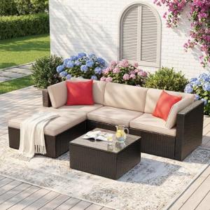 Devoko 5-Piece All-Weather Outdoor Sofa Set