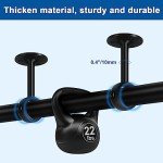 Heavy Duty Black Ceiling Curtain Rod Brackets 4-Pack