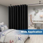 Heavy Duty Black Ceiling Curtain Rod Brackets 4-Pack