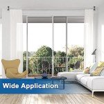 Heavy Duty Black Ceiling Curtain Rod Brackets 4-Pack