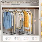 Clear Garment Bags for Closet Storage - 3 Pack