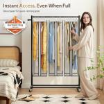 Clear Garment Bags for Closet Storage - 3 Pack