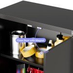 72" Rolling Metal Garage Storage Cabinet with Pegboard