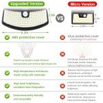 Aootek 120 LED Solar Security Lights - 4 Pack