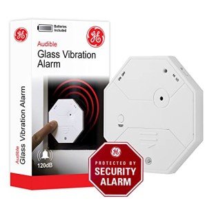 GE Wireless Glass Vibration Alarm with Warning Decal
