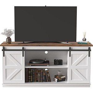 JUMMICO Mid Century Modern TV Stand with Storage