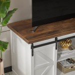 JUMMICO Mid Century Modern TV Stand with Storage