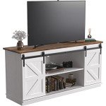JUMMICO Mid Century Modern TV Stand with Storage