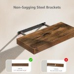 Rustic Wall-Mounted Bathroom Floating Shelves - Set of 2