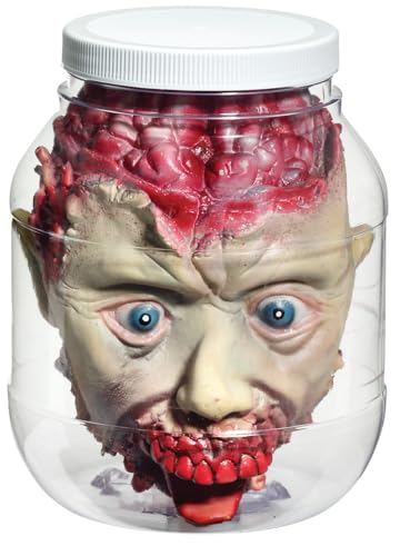 Forum Novelties 53282 Standard Head in Laboratory Jar Party Supplies, One Size, Multicolor