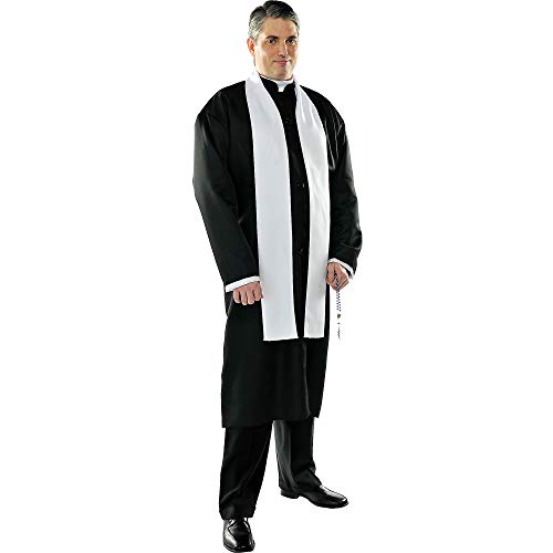amscan Adult Father Priest Costume | Standard Size | 1 Pc, Black