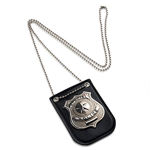 Dress-Up-America Police Badge For Kids - Pretend Play NYPD Badge With Chain & Belt Clip