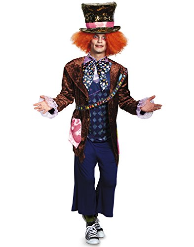 Disney Disguise Men's Alice Mad Hatter Deluxe Costume, Multi, X-Large