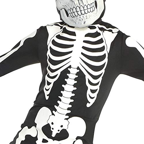 amscan Glow in The Dark X-Ray Skeleton Costume Medium (8-10)- 3 pcs, Multicolored