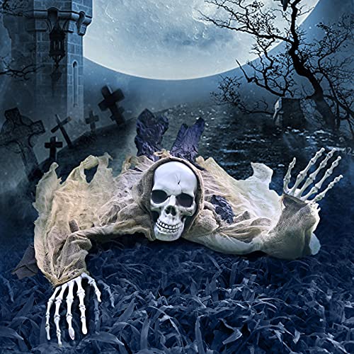 ESSENSON Halloween Zombie Groundbreaker, 65 Inch Halloween Decorations Skeleton, Halloween Prop for Halloween Outdoor, Lawn, Yard, Patio Decoration, Graveyard Haunted House Decorations