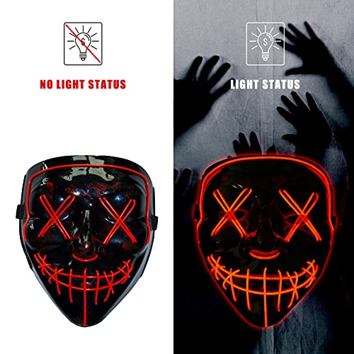 TOCETOXA Mask LED Light up Masks