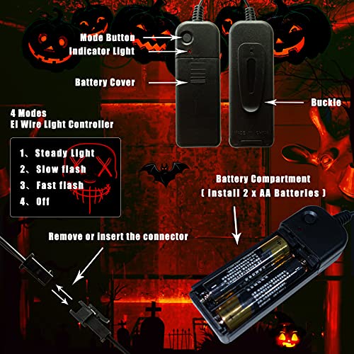 TOCETOXA Mask LED Light up Masks